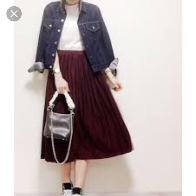 GU(ジーユー)のボルドー🍷プリーツスカート レディースのスカート(ロングスカート)の商品写真