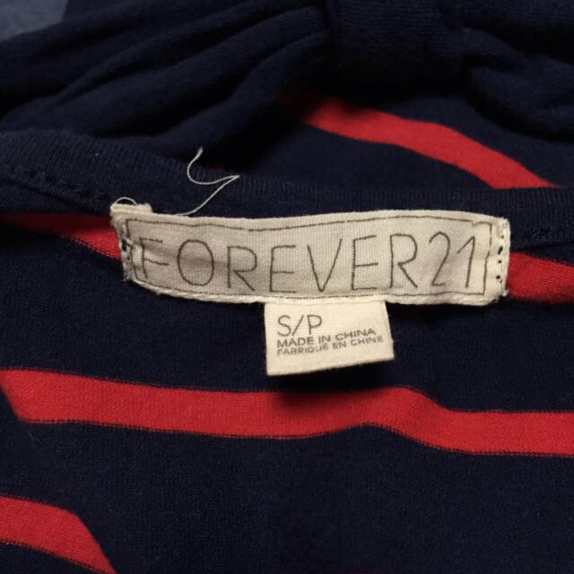 FOREVER 21(フォーエバートゥエンティーワン)のボーダーチュニック レディースのワンピース(ミニワンピース)の商品写真