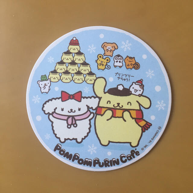 ポムポムプリン ポムポムプリンカフェ コースター 16年 冬の通販 By Miyako ポムポムプリンならラクマ