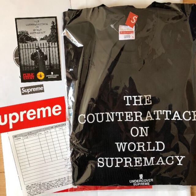 Supreme UNDERCOVER Public Enemy ロンT 黒 Lトップス