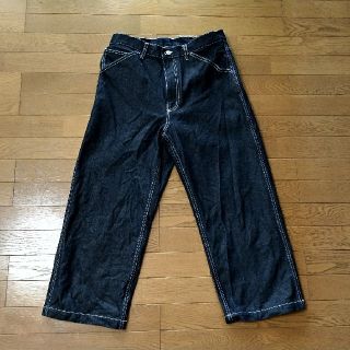 ビームス(BEAMS)の薄手デニム8分丈ワイドパンツ ほぼ新品(デニム/ジーンズ)