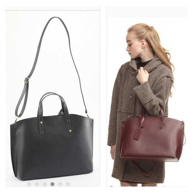 ☆新品☆MODE FOURRURE ショルダー&インバッグ付レザートートバッグの