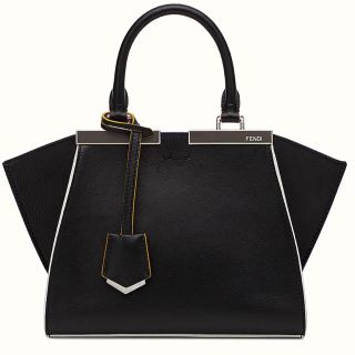 フェンディ(FENDI)のフェンディ ブラックレザートートバッグ(トートバッグ)