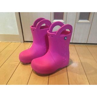 クロックス(crocs)の【値下げ/中古/16.5cm】クロックス ハンドル イット レイン ブーツ(長靴/レインシューズ)