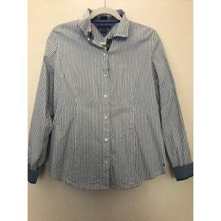 トミーヒルフィガー(TOMMY HILFIGER)のお値下げ TOMMY HILFIGER ボタンダウン シャツ ストライプ L(シャツ/ブラウス(長袖/七分))