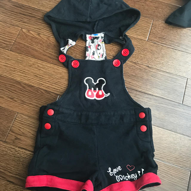 Disney(ディズニー)のミッキー サロペット 90cm キッズ/ベビー/マタニティのキッズ服男の子用(90cm~)(パンツ/スパッツ)の商品写真