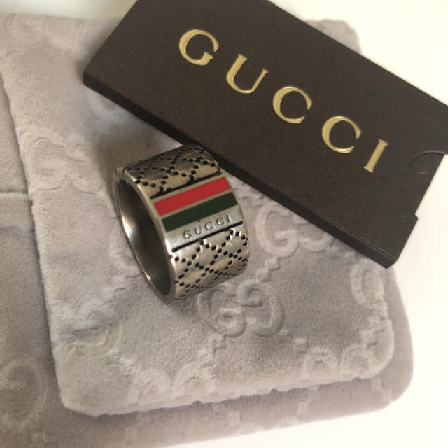 Gucci(グッチ)のグッチ ディアマンテシルバーワイドリング メンズのアクセサリー(リング(指輪))の商品写真