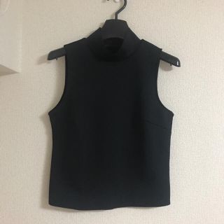 ザラ(ZARA)のZARA ハイネックノースリーブトップス(カットソー(半袖/袖なし))