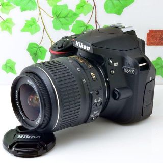 ニコン(Nikon)の✨最新・軽量の一眼レフ✨手ぶれ補正+スマホ転送✨ニコン D3400(デジタル一眼)