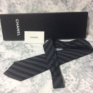 シャネル(CHANEL)の正規/美品/CHANEL/シャネル/レジメンタルストライプ/ネクタイ (ネクタイ)