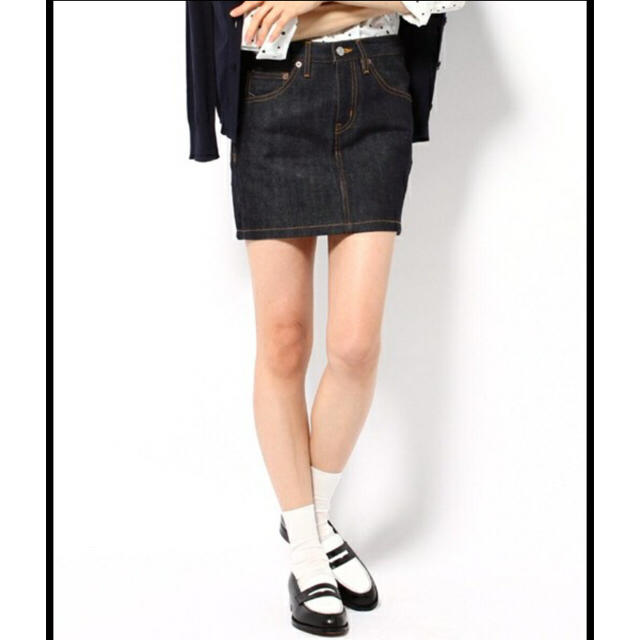 DEUXIEME CLASSE(ドゥーズィエムクラス)のドゥーズィエムクラス デニム ミニスカート インディゴブルー レディースのスカート(ミニスカート)の商品写真