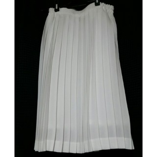 白プリーツスカート　サイズ150(ひざ丈スカート)