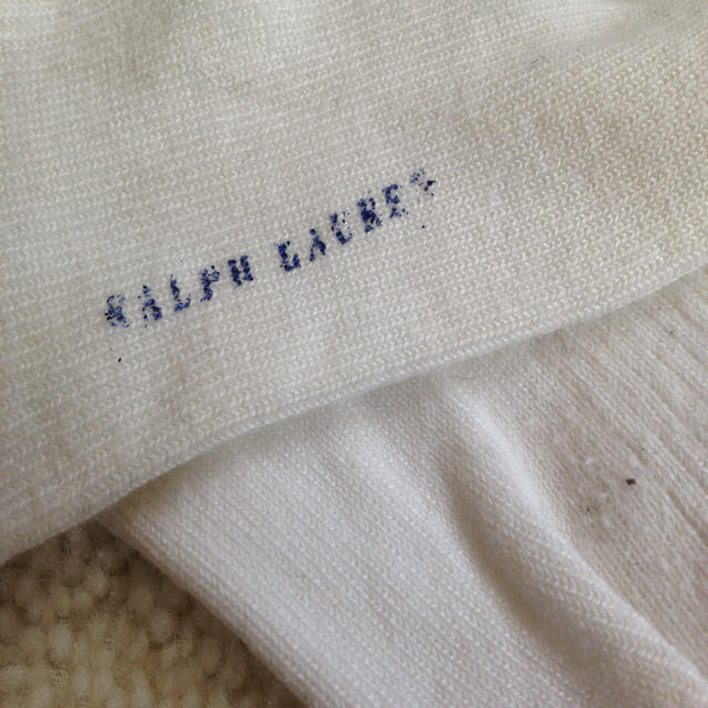 Ralph Lauren(ラルフローレン)のwhite hi socks レディースのレッグウェア(ソックス)の商品写真