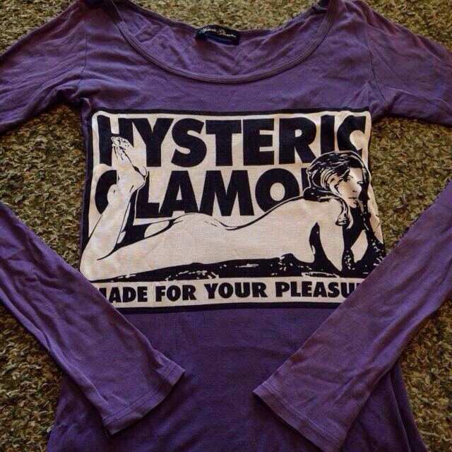 HYSTERIC GLAMOUR(ヒステリックグラマー)の値下げヒステリックグラマーパープルロンT レディースのトップス(カットソー(長袖/七分))の商品写真