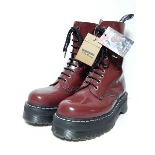 ドクターマーチン(Dr.Martens)のレアサイズ＆箱付き美品！アギネスコラボ！ドクターマーチン10ホールエナメル厚底(ブーツ)