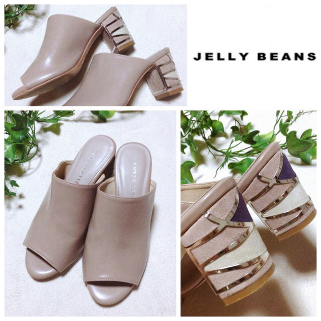 JELLY BEANS(ジェリービーンズ)の【ジェリービーンズ】カラーブロックヒール ミュール サンダル レディースの靴/シューズ(サンダル)の商品写真