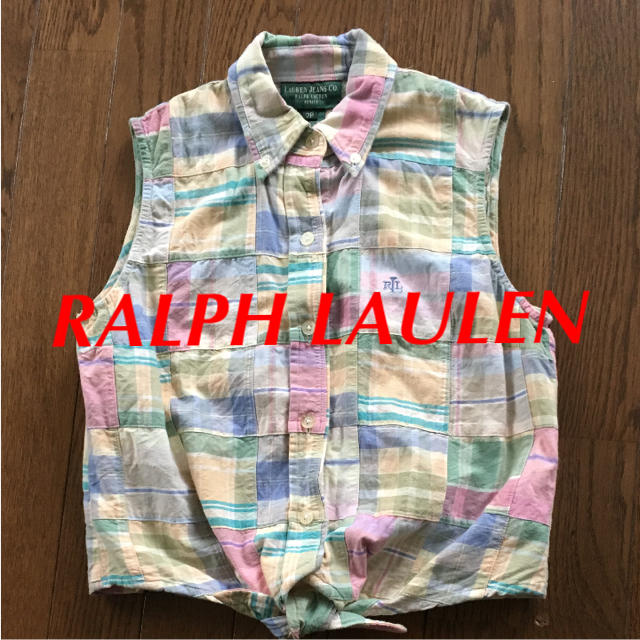 RALPH LAULEN JEANS ブラウス ノースリーブ パッチ S