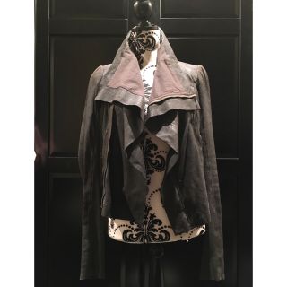 リックオウエンス(Rick Owens)のリック オウエンス Rick Owens レザー ジャケット ブルゾン 40 (ライダースジャケット)