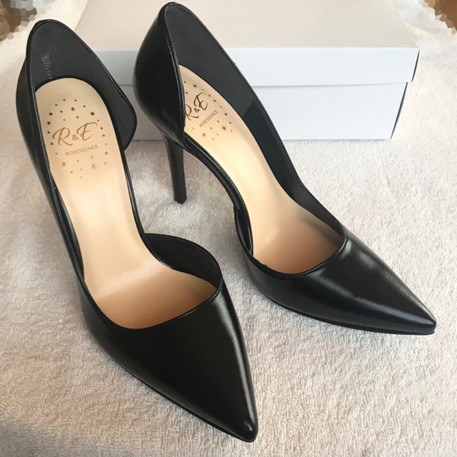 インサイドオープン美脚ポインテッドトゥパンプス R&E 新品