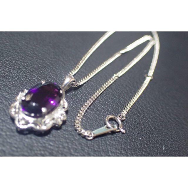 ★展示品★天然アメジスト/ダイヤ&PT850:ネックレス:ボリューム感最大にあり ★展示品★天然アメジスト/ダイヤ&PT850:ネックレス:ボリューム感最大にあり