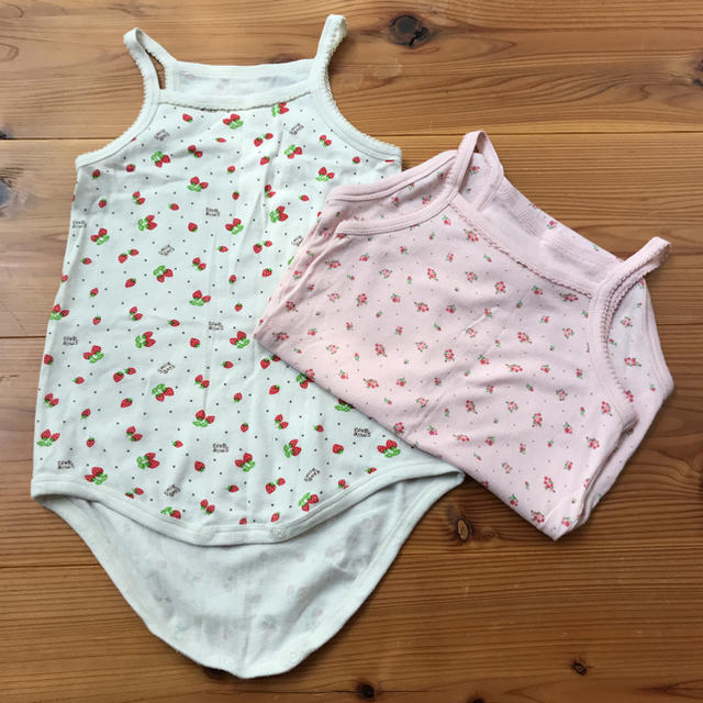 ロンパス肌着 サイズ95 2枚組 キッズ/ベビー/マタニティのキッズ服女の子用(90cm~)(下着)の商品写真