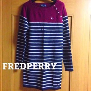 フレッドペリー(FRED PERRY)のフレッドペリー＊ボーダーニットワンピ(ひざ丈ワンピース)