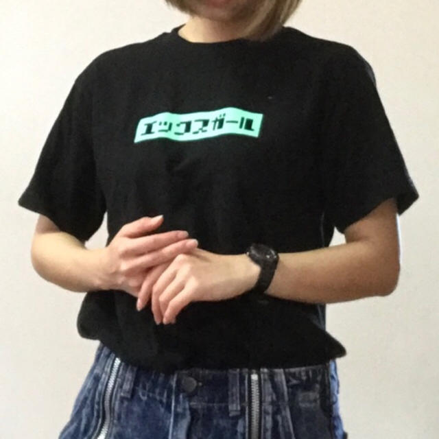 X-girl(エックスガール)のエックスガール 楳図かずおコラボ Tシャツ レディースのトップス(Tシャツ(半袖/袖なし))の商品写真