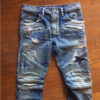 BALMAIN - BALMAIN デニム デストロイバイカーデニムの通販 by sophia