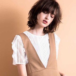 ジルスチュアート(JILLSTUART)の新品 タグ付き JILLSTUART ジルスチュアート サニーレースブラウス(シャツ/ブラウス(半袖/袖なし))