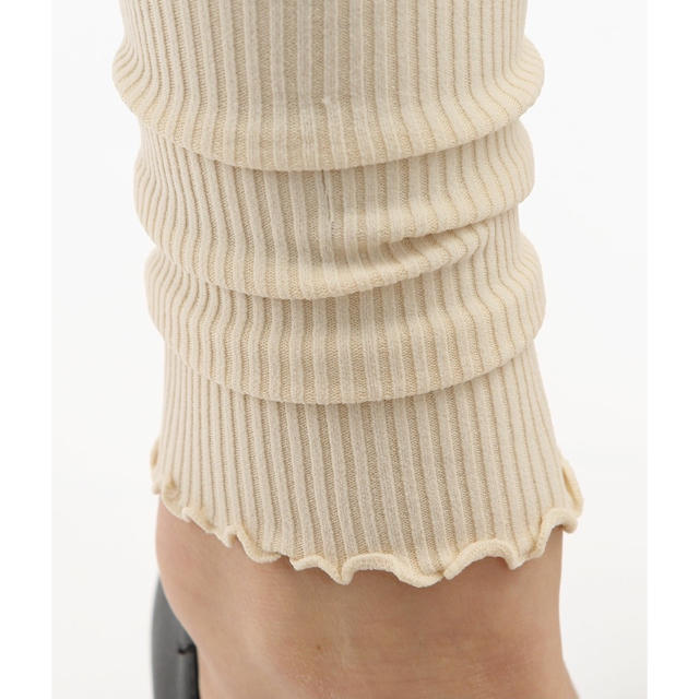 靴下屋(クツシタヤ)のリブ裾メロウレギンス レディースのレッグウェア(レギンス/スパッツ)の商品写真