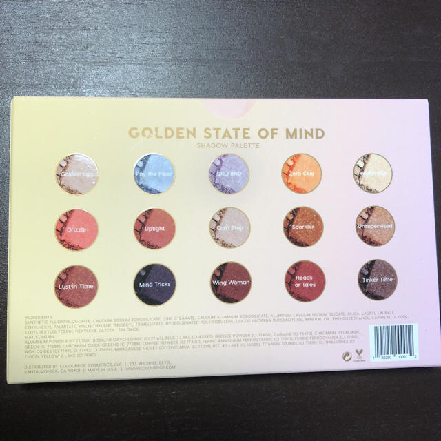 colourpop(カラーポップ)の値下げ！カラーポップ GOLDEN STATE OF MIND コスメ/美容のベースメイク/化粧品(アイシャドウ)の商品写真