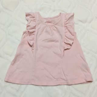 ユニクロ(UNIQLO)の■美衣奈さま専用ページ■UNIQLO baby  フリルトップス ピンク 80(シャツ/カットソー)