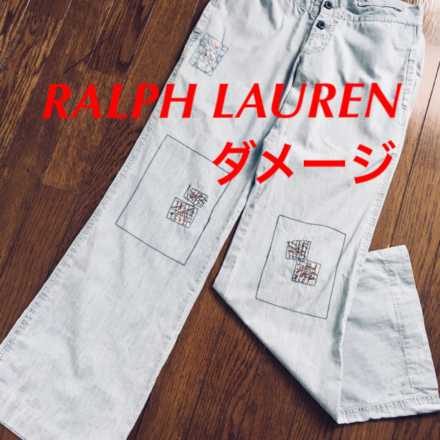 Ralph Lauren(ラルフローレン)のRALPH LAUREN パンツ POLO JEANS デニム S ダメージ レディースのパンツ(カジュアルパンツ)の商品写真