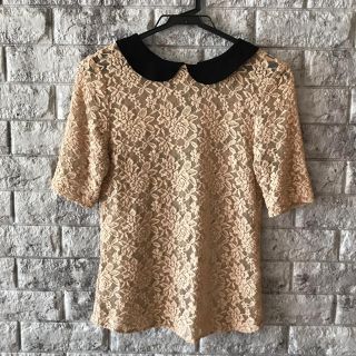 ザラ(ZARA)のZARA BASIC（ザラ ベーシック）レースブラウス(シャツ/ブラウス(半袖/袖なし))