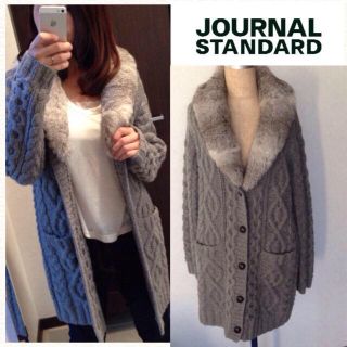 ジャーナルスタンダード(JOURNAL STANDARD)のあったか❤️ジャーナルファー付きカーデ(ロングコート)