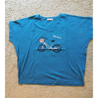 サマンサモスモス(SM2)の値下げしました 自転車プリントVネックTシャツ(Tシャツ(半袖/袖なし))