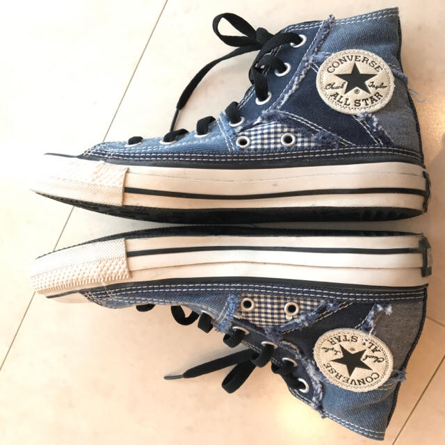 CONVERSE(コンバース)の最終値下げ✧パッチワーク denim converse レディースの靴/シューズ(スニーカー)の商品写真