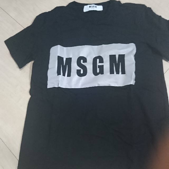 新品　MSGM ボックスロゴTシャツ　XS ブラック　黒　半袖　人気　ギフト