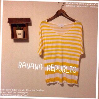 バナナリパブリック(Banana Republic)のバナリパ ボーダードルマントップス(カットソー(半袖/袖なし))