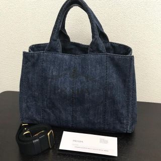 プラダ(PRADA)のプラダ  カナパ  トートバッグ  デニム  2way  Mサイズ(トートバッグ)