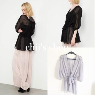 スナイデル(SNIDEL)のsnidel♡新品タグ付♡ガウン♡サックス(カーディガン)