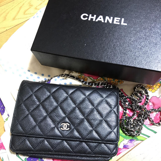 最終決算 CHANEL - CHANEL チェーンウォレット キャビアスキン 財布