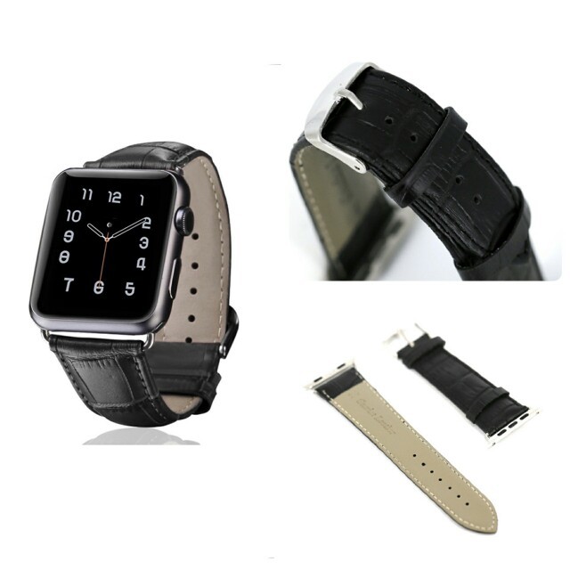 ☆アップルウォッチ ベルト レザー バンド クロコ模様 AppleWatch メンズの時計(腕時計(デジタル))の商品写真