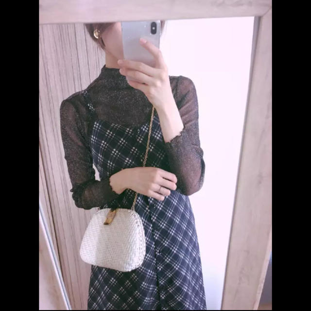 美品 ヴィンテージ チェック ワンピース ブラウス - ロングワンピース