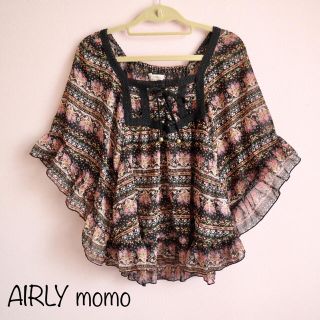 アクシーズファム(axes femme)のAIRLY momo  ポンチョ風 フレアトップス(Tシャツ/カットソー)