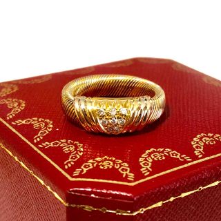 カルティエ(Cartier)の希少♡ カルティエ 750 ダイヤ パヴェ トリニティ 3カラー リング(リング(指輪))