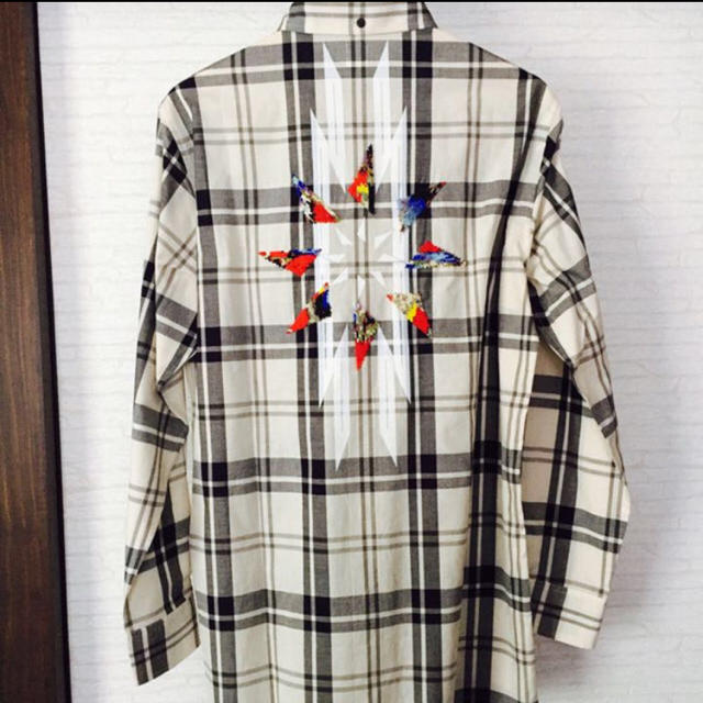 TAKUYA∞着用 STREAM OF PRAYERS チェックビーズ刺繍シャツ TAKUYA∞着用 STREAM OF PRAYERS チェックビーズ刺繍シャツ