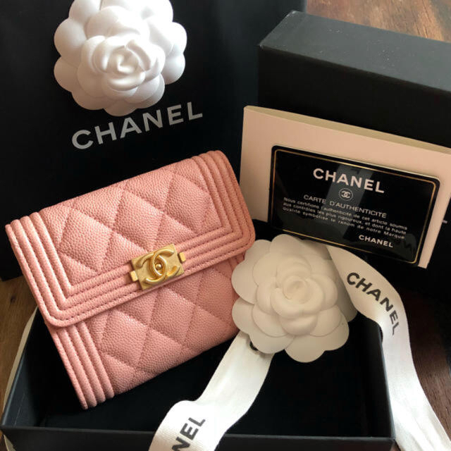 Chanel Chanel ボーイシャネル ミニウォレット ピンク 財布 三つ折りの通販 By Eimy Shop シャネルならラクマ