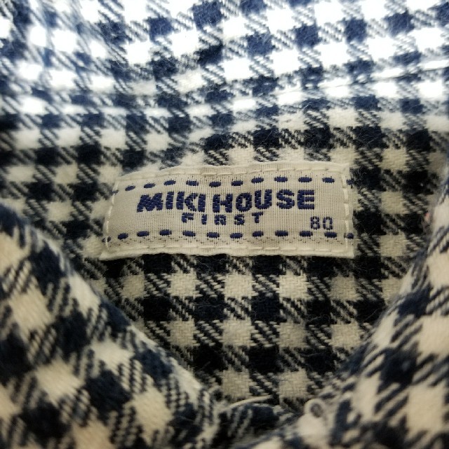 mikihouse(ミキハウス)のミキハウス　ギンガムチェックシャツ　80 キッズ/ベビー/マタニティのベビー服(~85cm)(シャツ/カットソー)の商品写真