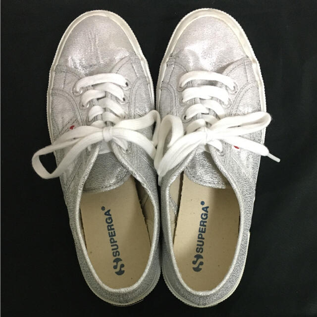 SUPERGA(スペルガ)のSUPERGA / シルバーラメスニーカー /23.5cm相当 レディースの靴/シューズ(スニーカー)の商品写真